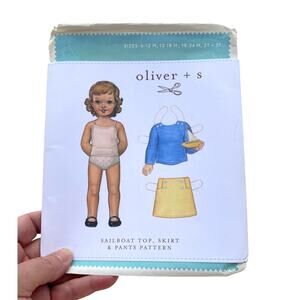 Oliver + s sailboat, top skirt and pants  6-12M 12-18M 18-24M  2T-3T pattern